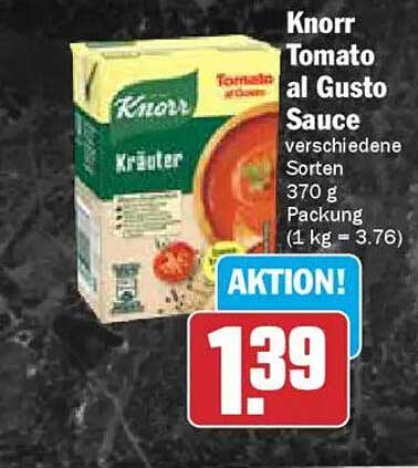 Knorr Tomato al Gusto Sauce 370 g - verschiedene Sorten