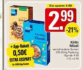 Kölln Müsli verschiedene Sorten 375-600g