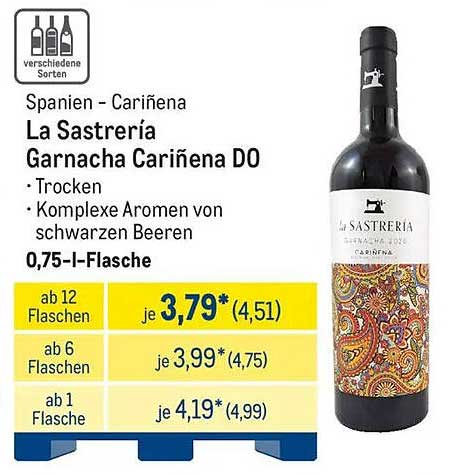 La Sastrería Garnacha Cariñena DO - Trocken