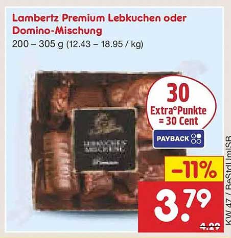 Lambertz Premium Lebkuchen oder Domino-Mischung