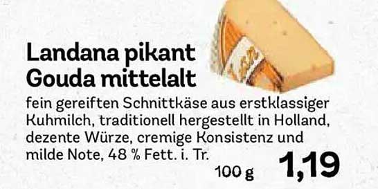 Landana pikant Gouda mitteltalt