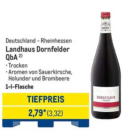 Landhaus Dornfelder QbA – Trocken