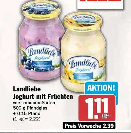 Landliebe Joghurt mit Früchten - 500 g