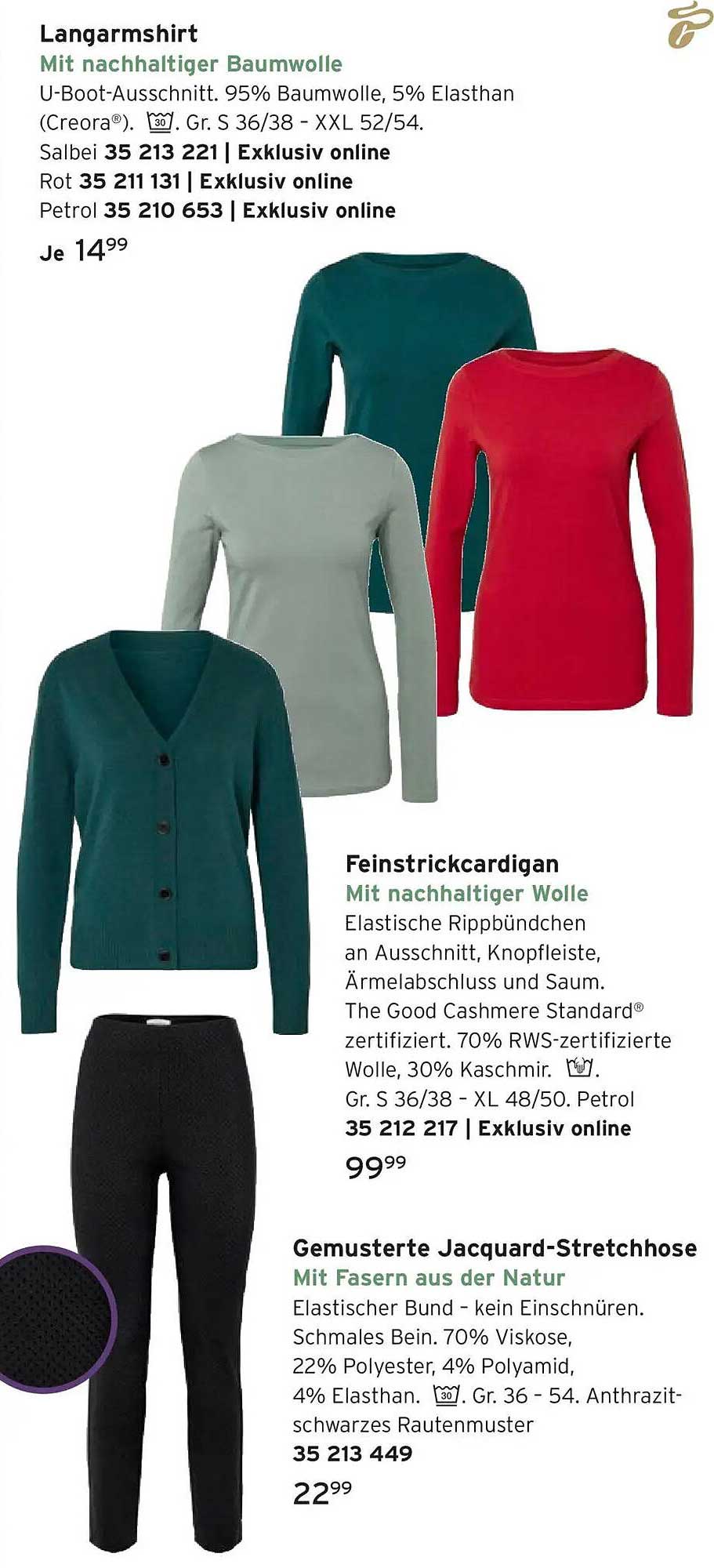 Langarmshirt mit nachhaltiger Baumwolle