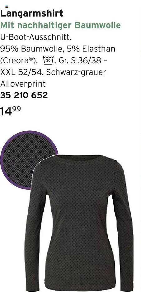 Langarmshirt mit nachhaltiger Baumwolle