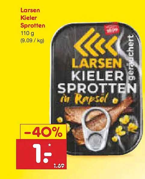 Larsen Kieler Sprotten in Rapsöl 110 g