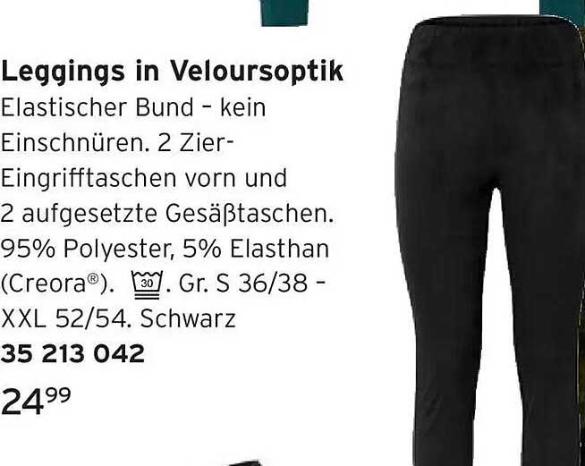 Leggings in Veloursoptik