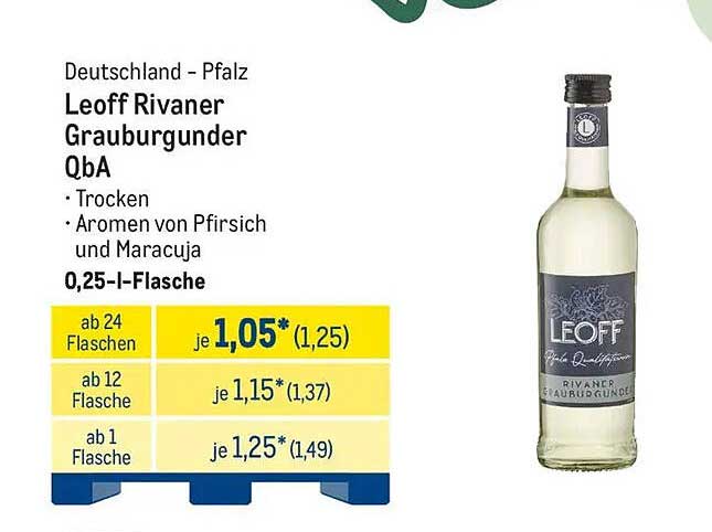 Leoff Rivaner Grauburgunder QbA – Trocken