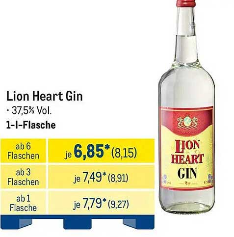 Lion Heart Gin - 1-Liter-Flasche