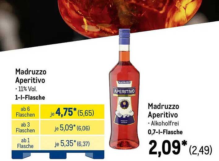 Madruzzo Aperitivo - 11% Vol. 1-l-Flasche