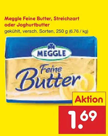Meggle Feine Butter, Streichzart oder Joghurtbutter 250 g