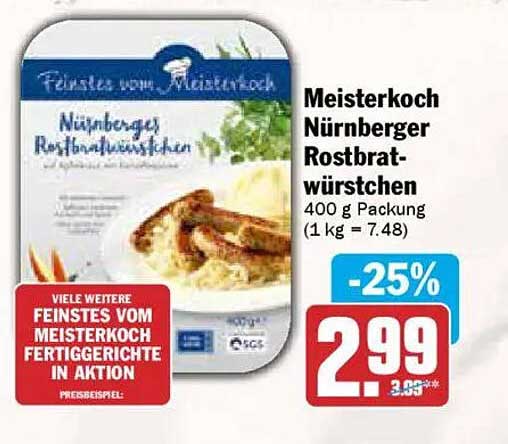 Meisterkoch Nürnberger Rostbratwürstchen 400 g