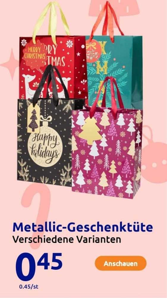 Metallic-Geschenktüte - Verschiedene Varianten