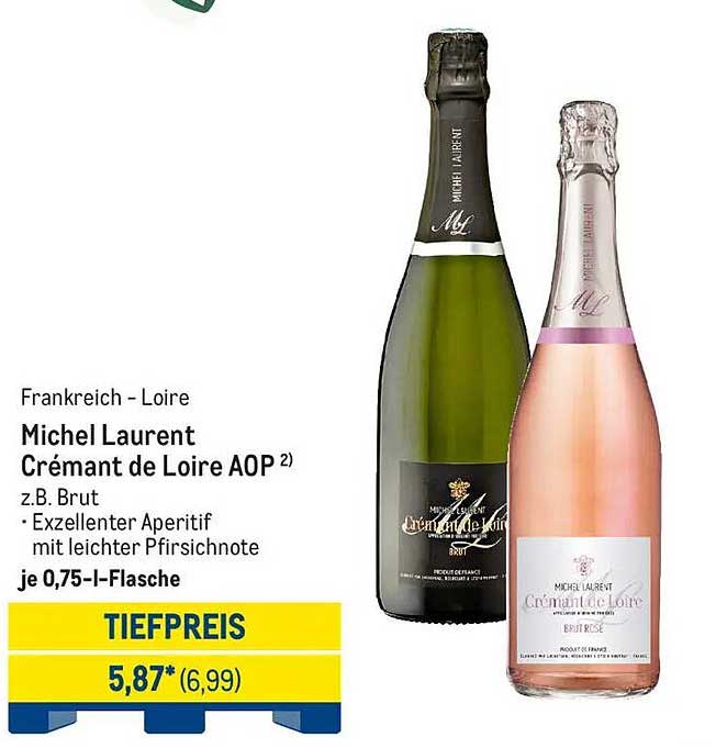 Michel Laurent Crémant de Loire AOP 0,75 l - z.B. Brut