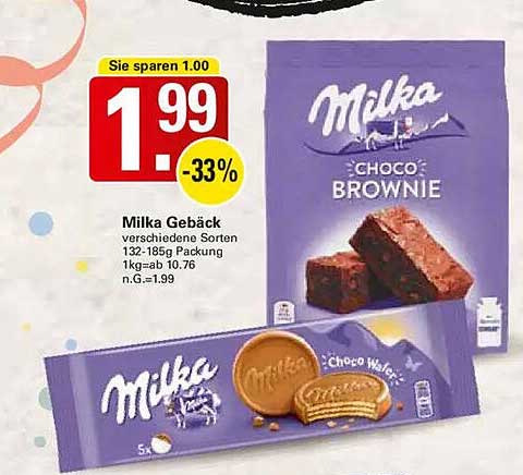 Milka Gebäck - Choco Brownie und Choco Wafer
