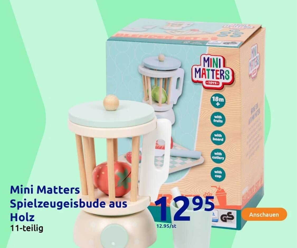 Mini Matters Spielzeugeisbude aus Holz – 11-teilig