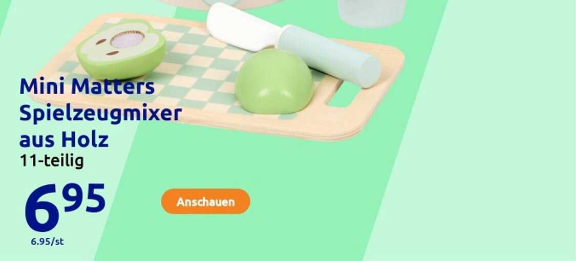 Mini Matters Spielzeungsmixer aus Holz - 11-teilig