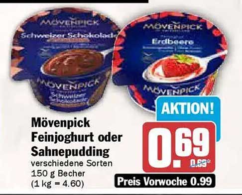 Mövenpick Feinjooghurt oder Sahnepudding