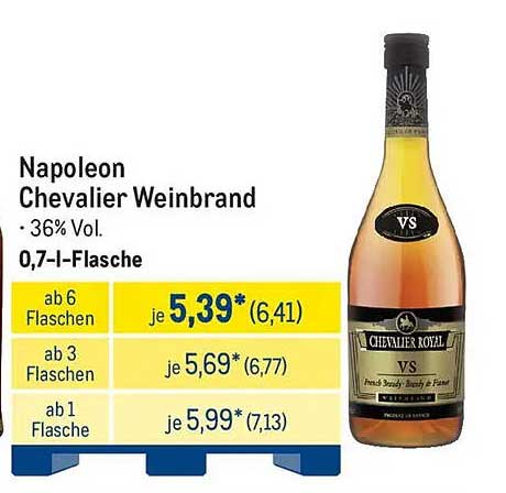 Napoleon Chevalier Weinbrand – 0,7-Liter-Flasche