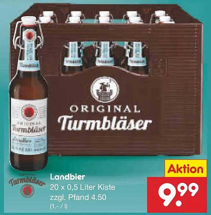 Original Turmbläser Landbier 20 x 0,5 Liter Kiste