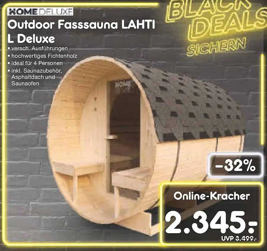 Outdoor Fasssauna LAHTI L Deluxe