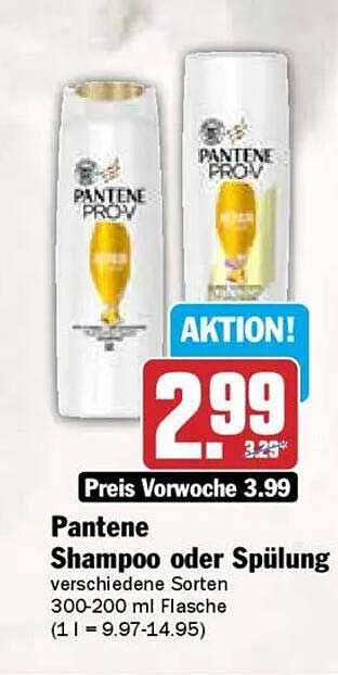 Pantene Shampoo oder Spülung 300-200 ml Flasche - Jetzt zum Aktionspreis!
