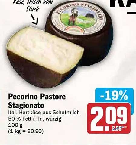 Pecorino Pastore Stagionato - Italienischer Hartkäse aus Schafmilch