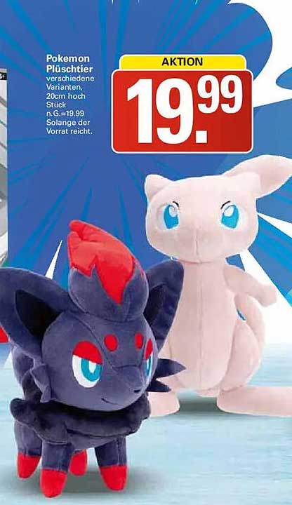 Pokemon Plüschtiere verschiedene Varianten, 20cm hoch Stück