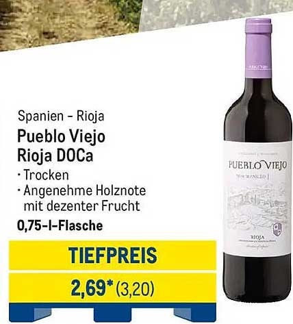 Pueblo Viejo Rioja DOCa - Trocken, 0,75-l-Flasche