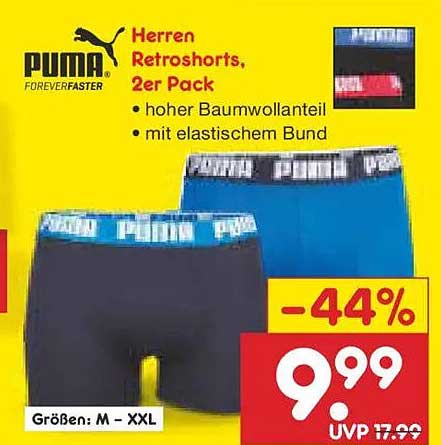PUMA Herren Retroschorts, 2er Pack