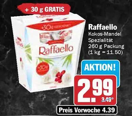 Raffaello Kokos-Mandel Spezialität 260 g Packung
