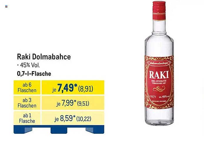 Raki Dolmabahce - 45% Vol. - 0,7 l-Flasche