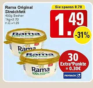 Rama Original Streichfett 400g Becher