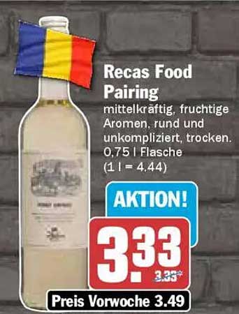 Recas Food Pairing Weißwein 0,75 l Flasche