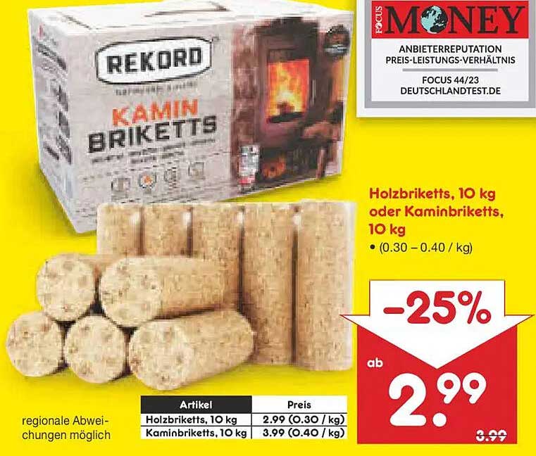 REKORD Kaminbriketts, 10 kg