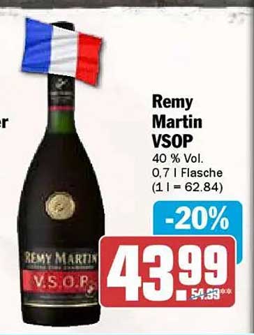 Remy Martin VSOP 0,7 l Flasche