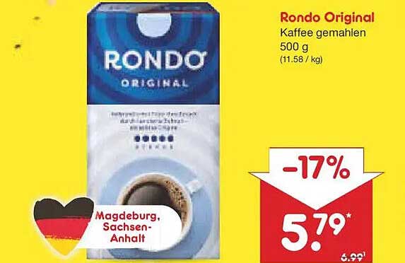 Rondo Original Kaffee gemahlen 500 g