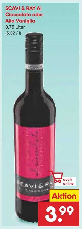 SCAVI & RAY AI Cioccolato oder Alla Vaniglia 0,75 Liter
