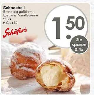 Schneeball - Brandteig gefüllt mit köstlicher Vanillecreme