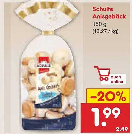 Schulte Anisgebäck 150 g - Jetzt zum Sparpreis!