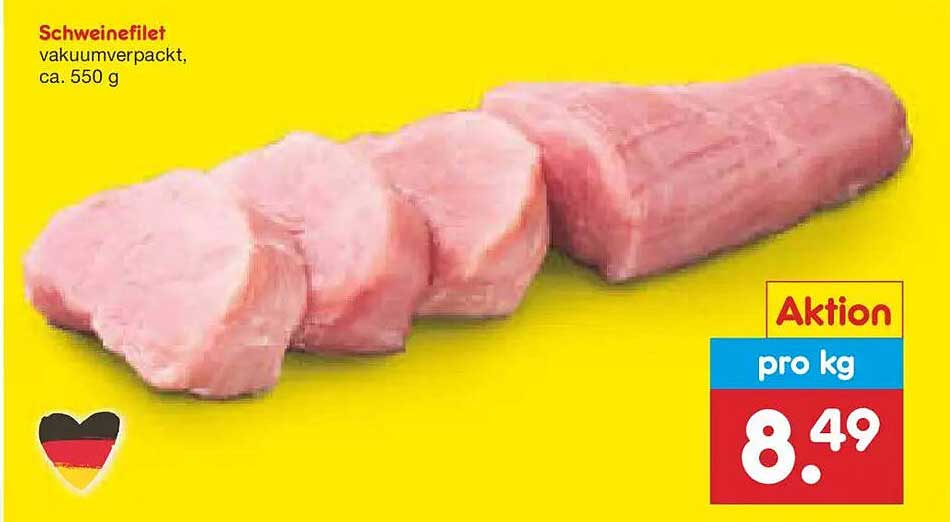 Schweinefilet vakuumverpackt, ca. 550 g