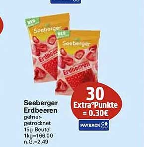 Seeberger Erdbeeren gefrier-getrocknet 15g Beutel