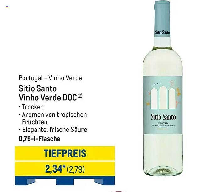 Sitio Santo Vinho Verde DOC – 0,75-l-Flasche