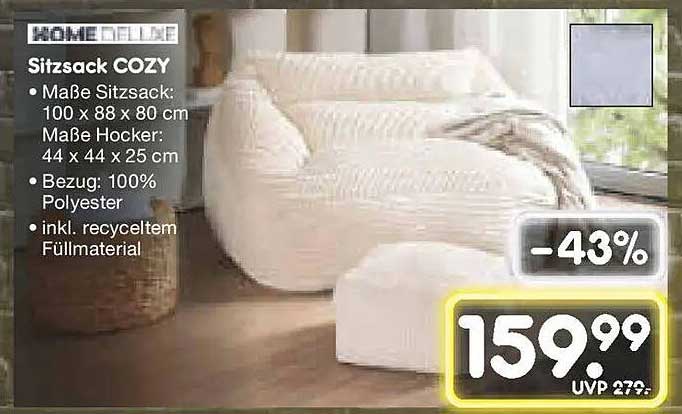 Sitzsack COZY - Gemütlichkeit trifft Design