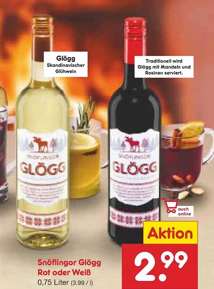 Snöflingor Glögg Rot oder Weiß 0,75 Liter