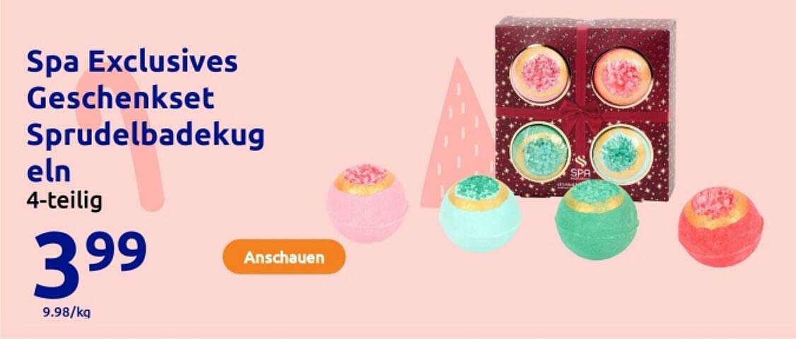 Spa Exclusives Geschenkset Sprudelbadekugeln 4-teilig