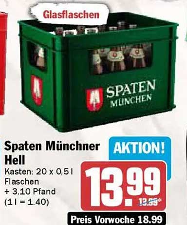 Spaten Münchner Hell Kasten - Aktion!