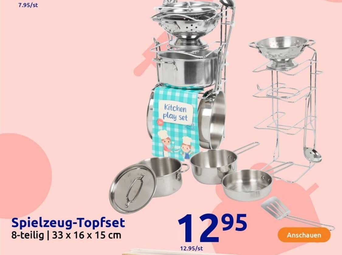 Spielzeug-Topfset 8-teilig | 33 x 16 x 15 cm