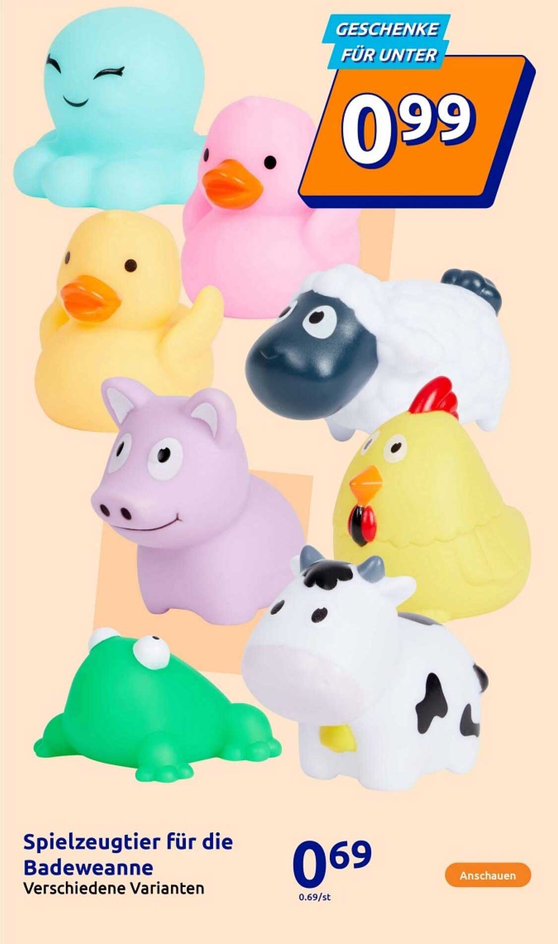 Spielzeugtier für die Badewanne - Verschiedene Varianten