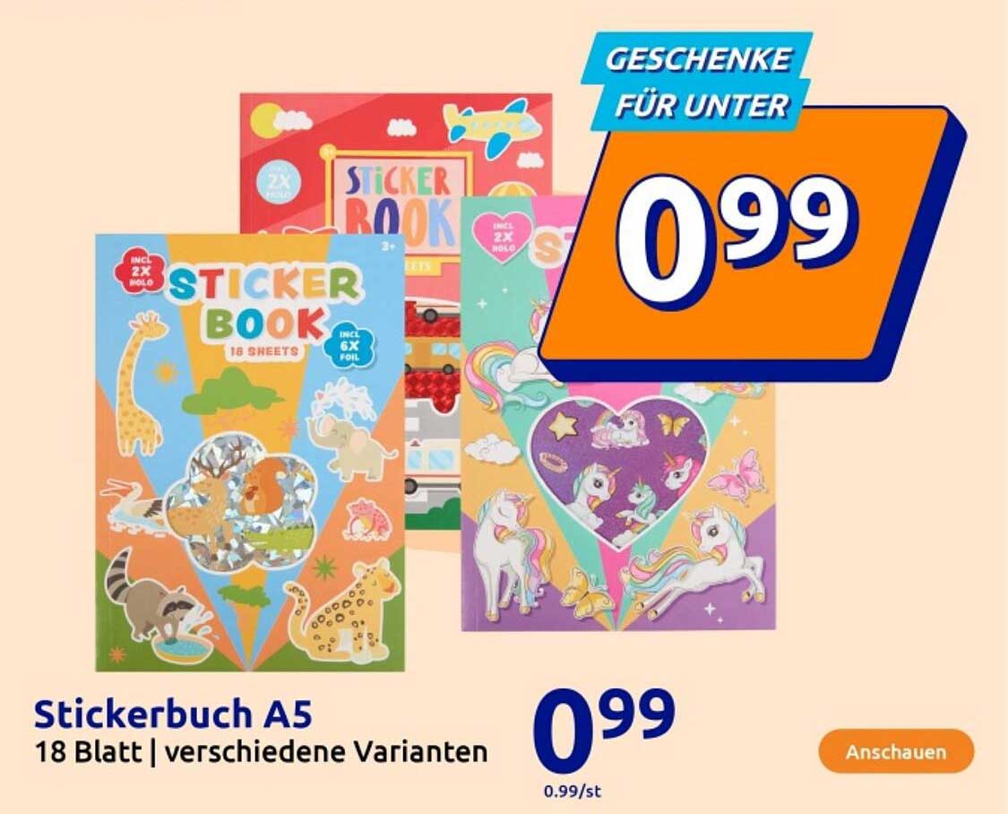 Stickerbuch A5 - 18 Blatt | verschiedene Varianten